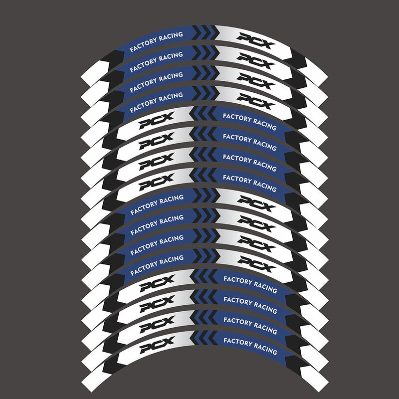 16 قطعة Pcx ريم ملصقات عاكسة عجلة الشارات مجموعة لهوندا PCX 125 150 160 pcx125 pcx150 pcx160 2020 2021