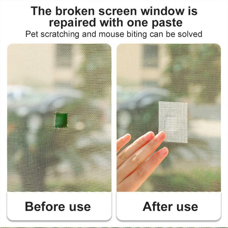 Window Net Anti-Mosquito Mesh Screen Repair, buraco quebrado, remendo impermeável, auto-adesivo, ferramentas, reparo