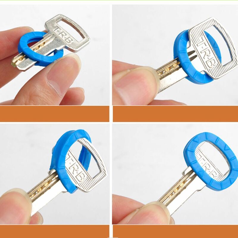 8 stücke trend ige 8 stücke runde 24mm * 4mm home keys cap silikons chl üssel abdeckungen schlüssel ring