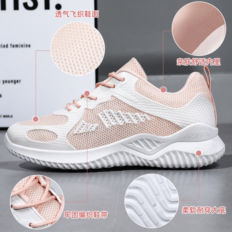 Shoes women 2024 spring and autumn new fashion casual breathable running shoes soft sole women sports shoes