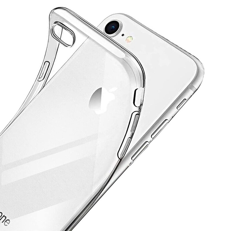 Capa macia de silicone transparente para Apple iPhone, alta qualidade, universal, ultra fino, tampa traseira, SE, 7, 8, SE2, SE3, 2020, 2022