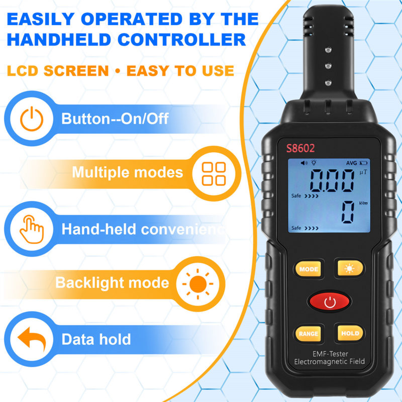 Compteur de dosimètre de rayonnement Geiger EMF, alarme automatique, mesure en temps réel, détecteur de rayonnement, testeur, 3 en 1