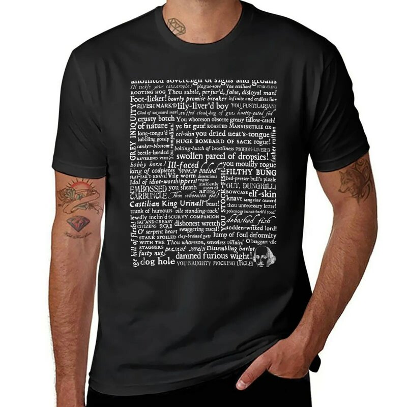 Neue Shakespeare beleidigt weiße Text ausgabe (von Incognita) T-Shirt angepasste T-Shirts benutzer definierte T-Shirts Herren lustige T-Shirts