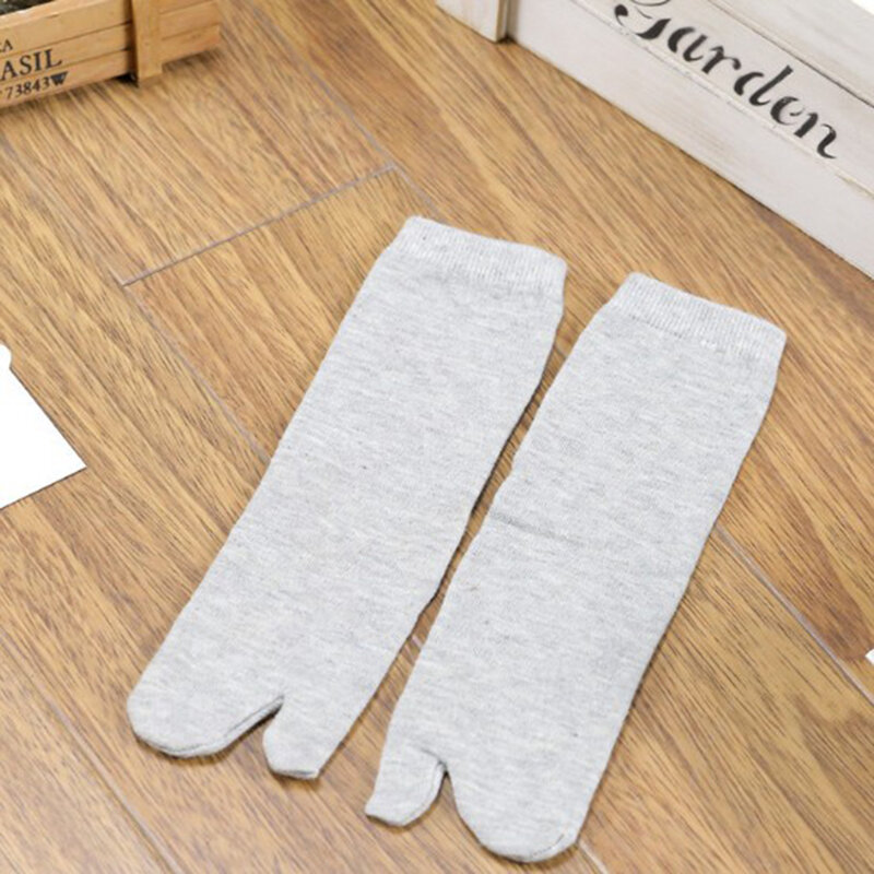 Носки бамбуковые с двумя пальцами для мужчин и женщин, шлепанцы, сандалии, сплит-носок, ниндзя, белые, летние, 1 пара
