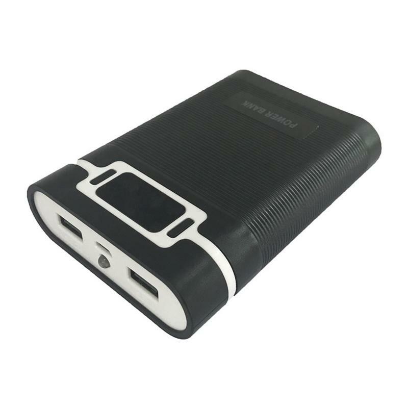 Batería de alta calidad, carcasa negra, sin soldadura, pantalla Digital, cargador 418650, fuente de alimentación portátil, carga antiinversa