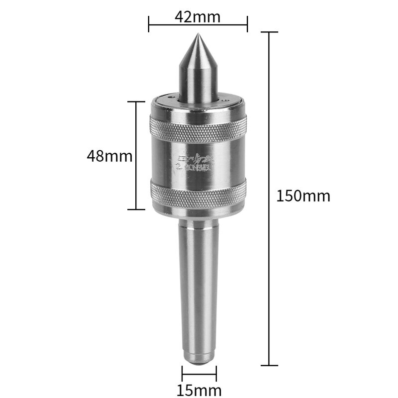 Precision Steel Rotar Milling Machine Accessories Lathes Cone Cutter 58-62HRC Live Center Lathes Middle Duty Live Center
