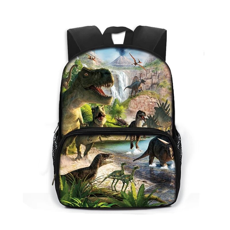 Mochilas escolares de dinosaurio para niños y niñas, mochila de guardería, bolso de hombro de lona, mochila escolar para niños, bolsa de libros