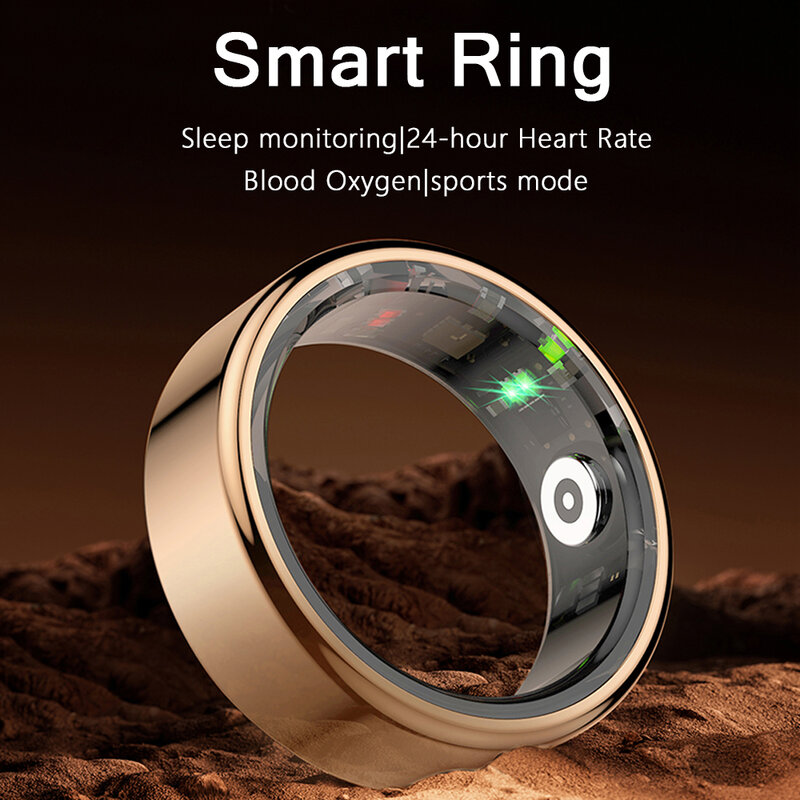 2024 neue 3atm wasserdichte Smart Ring Männer Frauen Multi-Sport-Modus Gesundheit Tracker Titan Ring Bluetooth Herzfrequenz Smart Ring Box