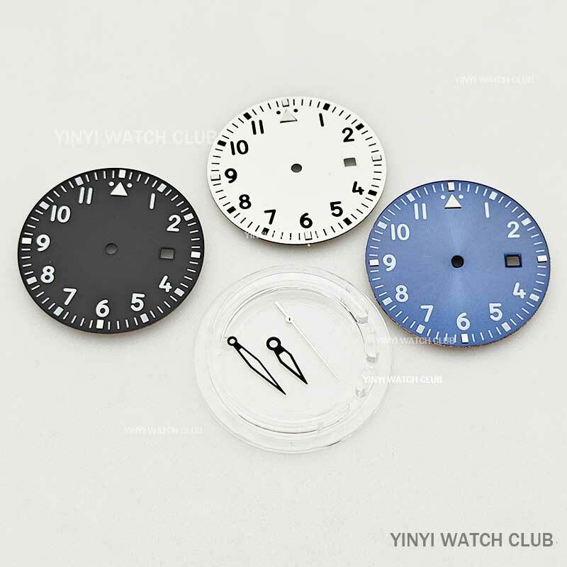40 мм часы, кожаный ремешок, набор, зеркальная поверхность сапфирового стекла для Miyota 8215 ETA2836 Mingzhu dg2813 движения