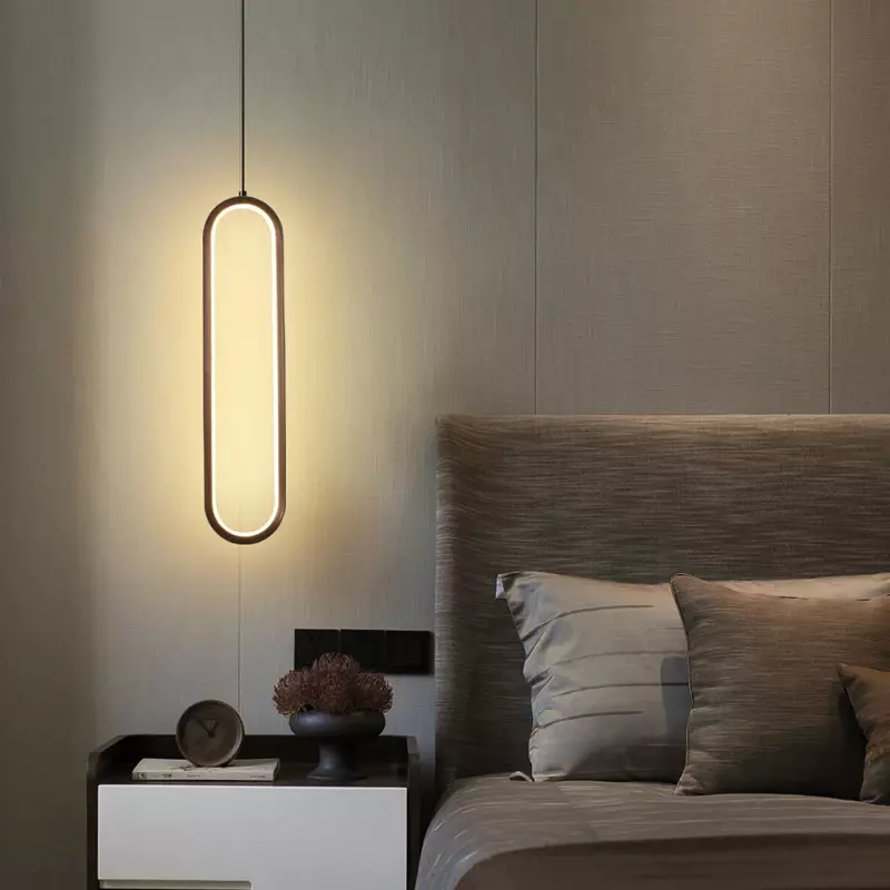 Modern Minimalist LED Pendant Light Chandelier For Bedroom Restaurant Living Room Gold Black Hanging Lamps Decoration Led Lustre
