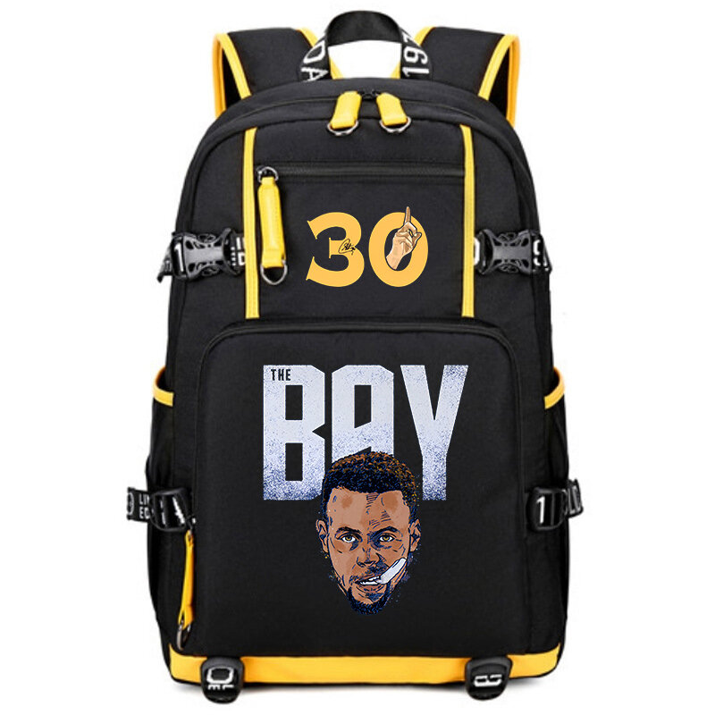 curry avatar print youth backpack casual student school bag large capacity outdoor travel bag