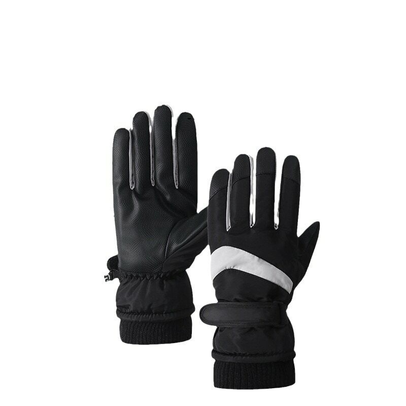 Guantes de nieve con pantalla táctil, guantes cálidos de invierno para hombres y mujeres, guantes de esquí cálidos a prueba de viento para deportes al aire libre, carreras de carretera