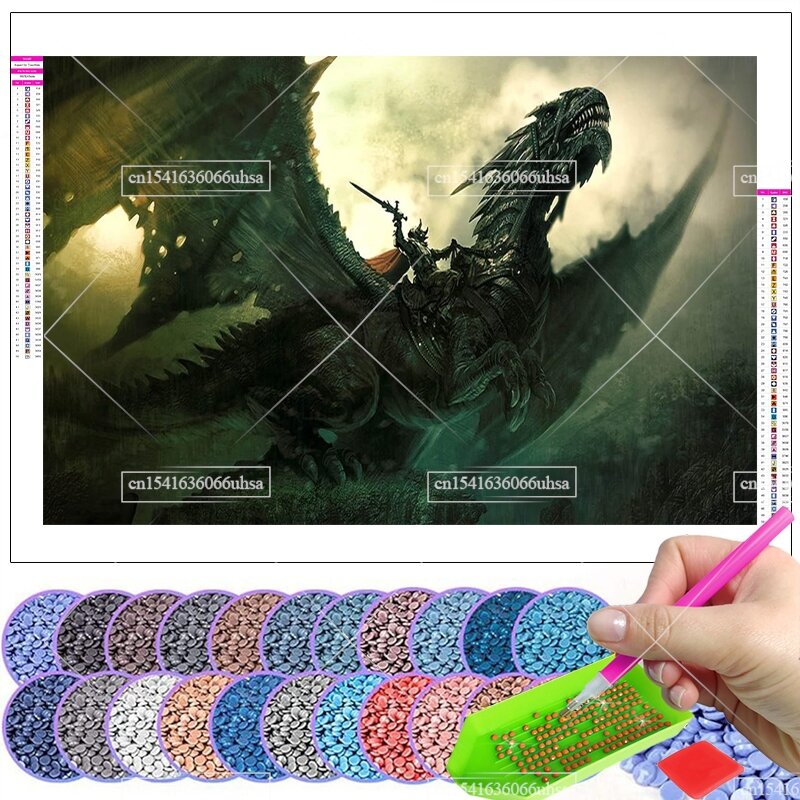 Dragon Diamond Painting Kits Adults Paint By Numbers Animal Full Drill Diamond Mosaic Embroidery DIY Craft Wall Decor Posters