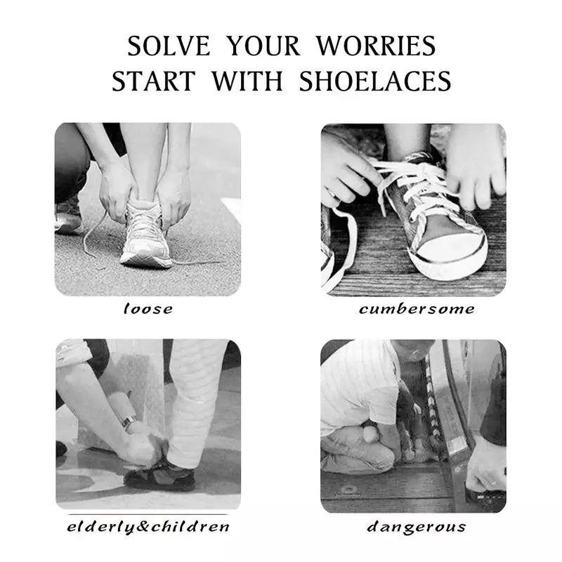 Эластичные шнурки без завязывания, плоские шнурки с металлическим замком для кроссовок, легко носить для детей и взрослых