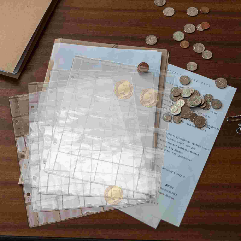 4 Pcs Coin Collection Leaflet Protector Book Supplies Albums for Collectors Plastic Holders Photo