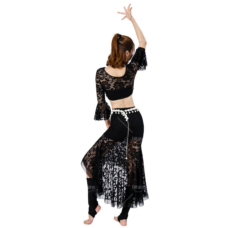 Rok panjang tari perut Set pakaian pesta dansa renda setelan karnaval Disfraces Festival pakaian cocok untuk tari Oriental