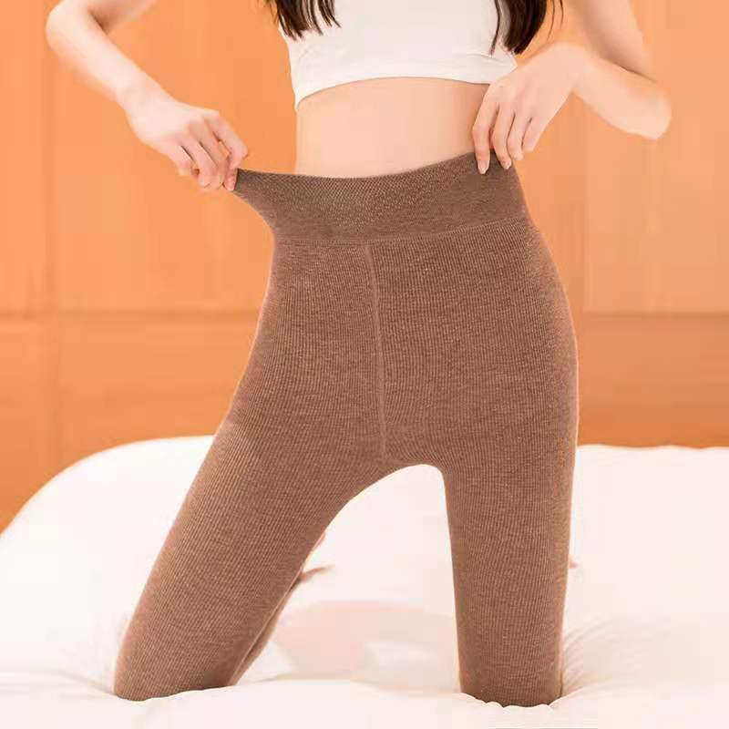 Thermal Leggings for Women Winter Thicken Warm High Waist Stretchy All-match Solid Color Legging Female Slim Cozy Pantyhose New