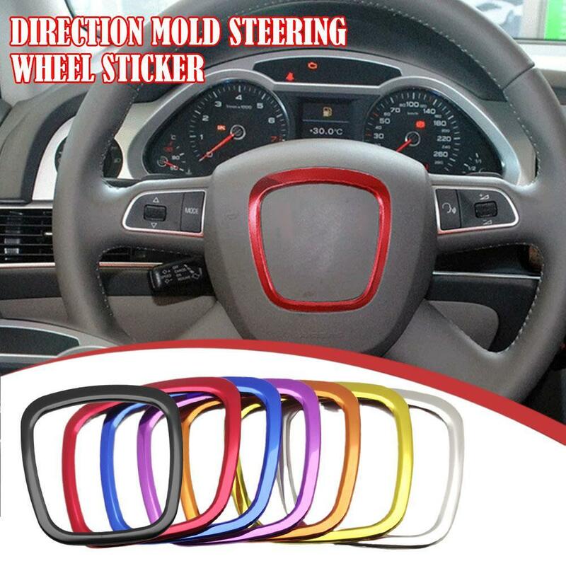 Car Styling Steering Wheel Center Logo Covers Stickers Trim For Audi A4 B6 B7 B8 A6 C6 A5 Q7 Q5 A3 Interior Accessories