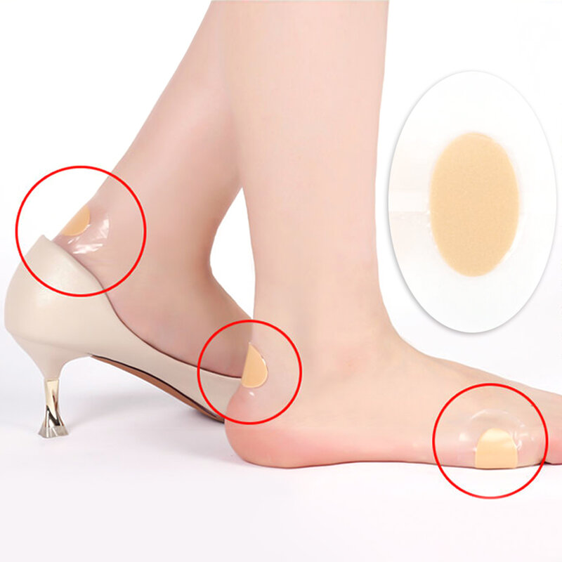 80pcs Protector Feet Patches Adhesive Blister Pad Liner Shoe Stickers Pain Relief Cushion Anti-wear Anti-falling Thick Heel Tape