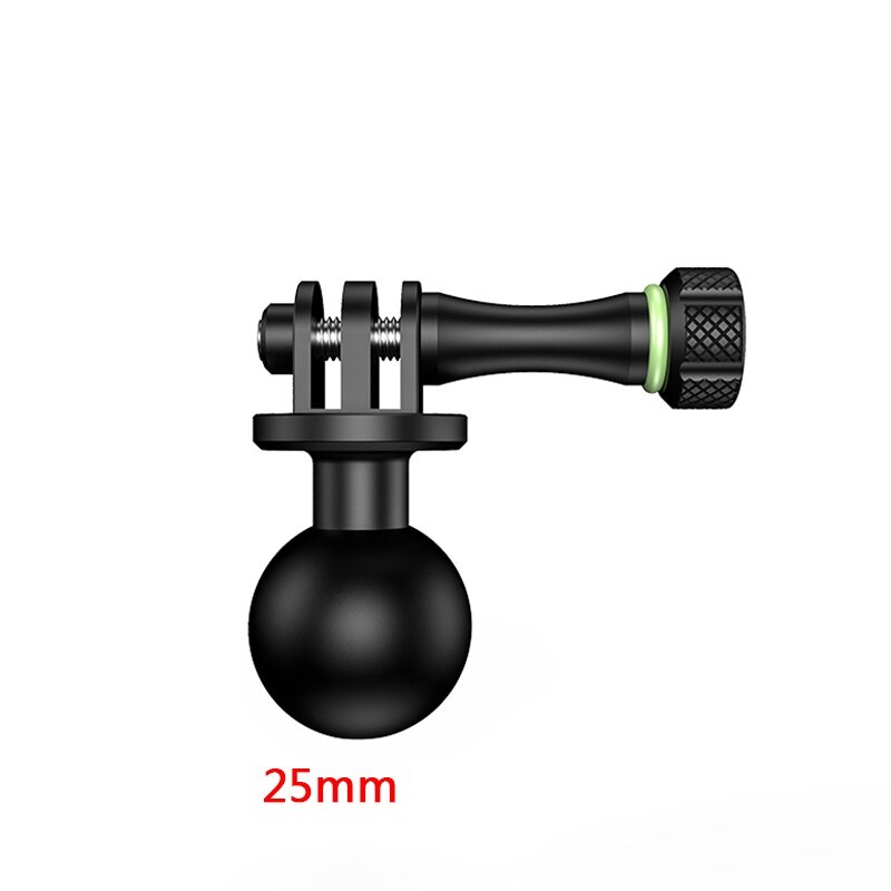 Adaptador de montaje de cabeza esférica de 1 pulgada para manillar de bicicleta y motocicleta, Clip de soporte de espejo retrovisor para GoPro 10 9 8, soportes de cámara