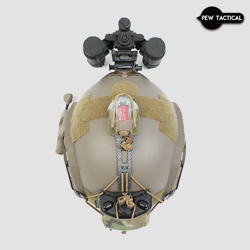 Helm olahraga taktis Airsoft PVS31, helm olahraga luar ruangan sistem fiksasi baterai bahan serat karbon