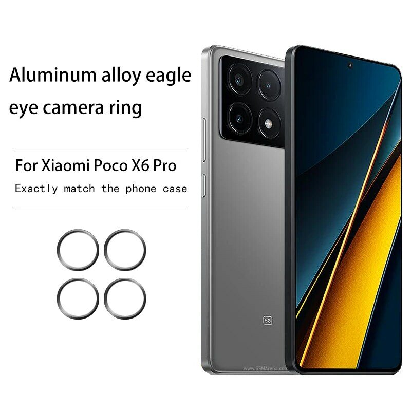 For Xiaomi Poco X6 Pro 5G Aluminum alloy eagle eye camera ring Redmi K70e Pofox6pro X 6pro readmik70e Eagle glasses head ring