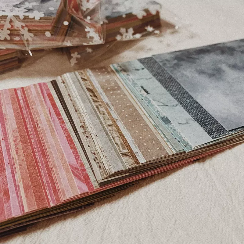 Arco-íris Cor Textura Fundo Craft Paper, DIY Album Scrapbooking Material, Colagem Lixo Diário Efêmera Pacote de Papel, 150 Pcs