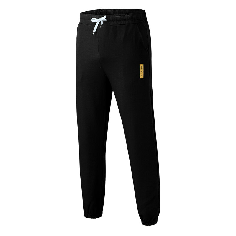 Male Fashionable Solid Sports Pants Drawstring Men'S Plus Trousers Loose Size Feet With Tied Sweatpants Tracksuit Men'S Pants