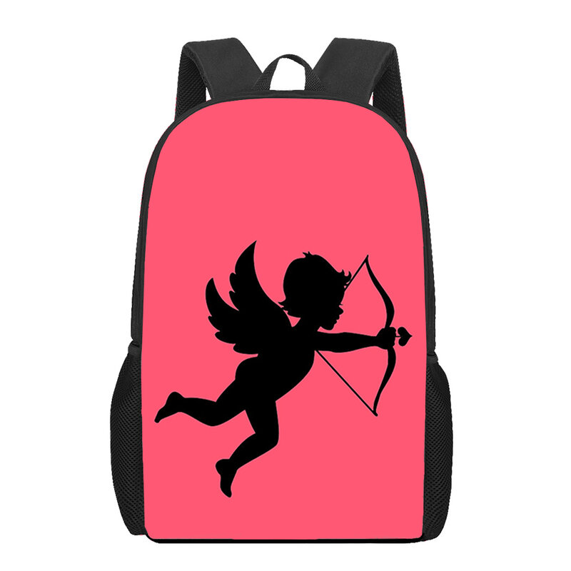 angel cupid art love 3D Printing Children School Bags Kids Backpack For Girls Boys Student Book Bags Schoolbags Mochila Escolar