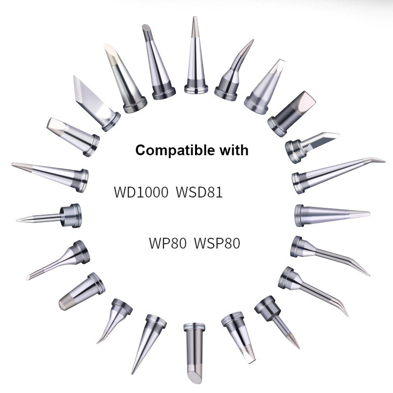 Punte per saldatore serie LT compatibili con Weller WSD81 WD1000 WSP80 WP80 1 pz