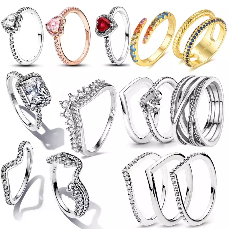 925 Sterling Zilveren Ringen Voor Vrouwen Sprankelend Hoofd Verlovingsring Bloem Ring Daisy Ringen Originele Festival Sieraden Cadeau