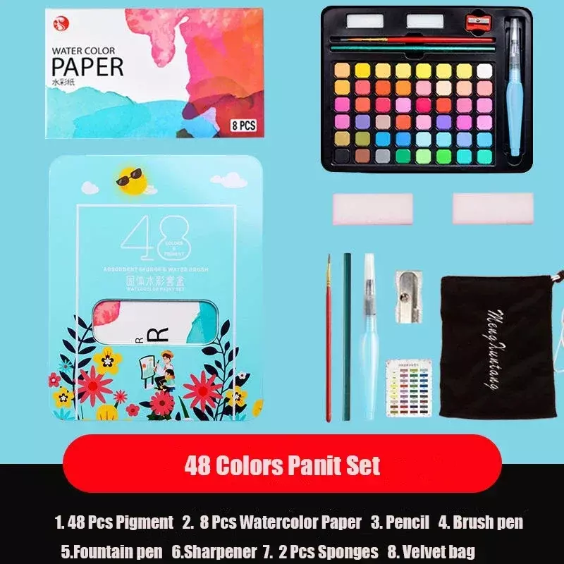 Однотонные акварельные краски, набор акварельных цветов для художественной живописи, дизайн ногтей 212