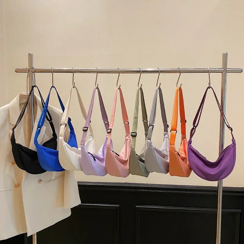 Einfarbige Brusttasche für Frauen große Kapazität Reise Cross body Halbmond entworfen Gürtel tasche Damen täglich Straße Gürtel taschen