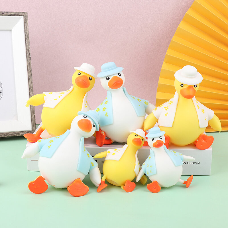 Słodka kaczka wyciskana zabawka kreskówka kaczka piłeczka antystresowa zabawki dekompresyjne łagodzą stres zabawka dla dziecka sensoryczne i prezent świąteczny dla dorosłych