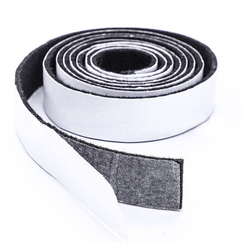 Self Adhesive Felt Tape Polyester Felt Strip Roll Hard Surface Protector Black Furniture Felt Strips DIY Shape Sliding Pad Tape