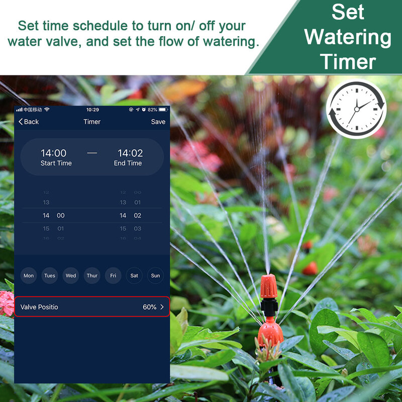 Alexa Google Voice Control Tuya Smart WiFi Control valvola dell'acqua intelligente Controller di intercettazione WiFi irrigatore da giardino valvola Zigbee
