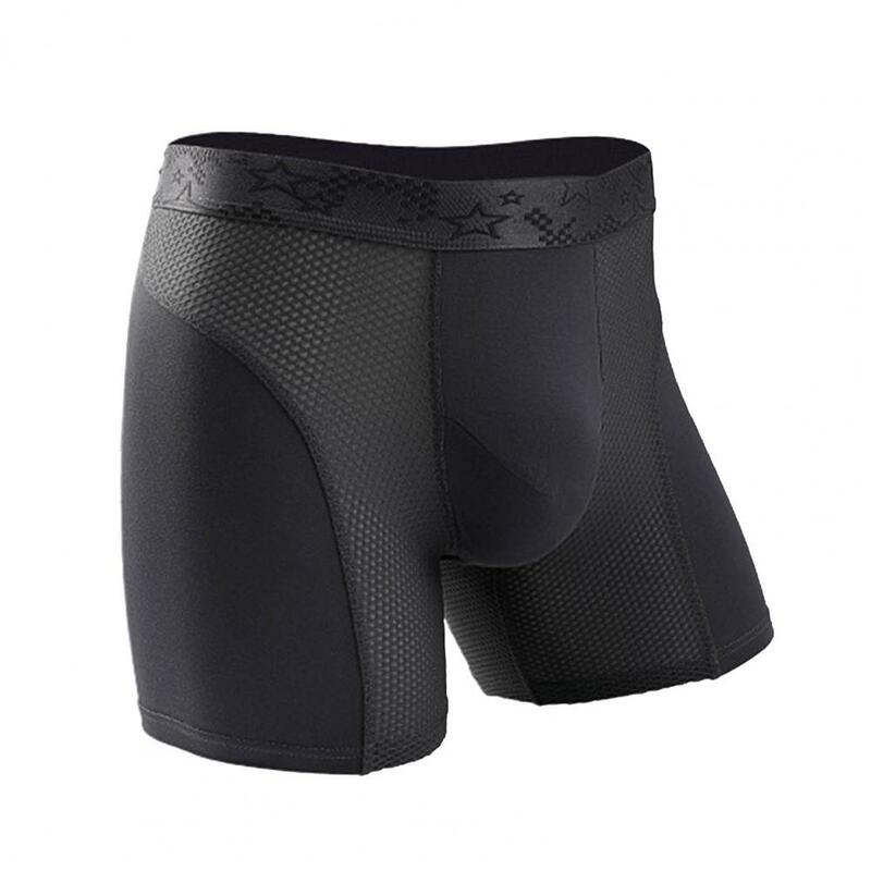 Soft Fabric Men Underwear Breathable Mesh Men's Underwear with U Convex Pouch Long Leg Design for Comfort Support High for Men