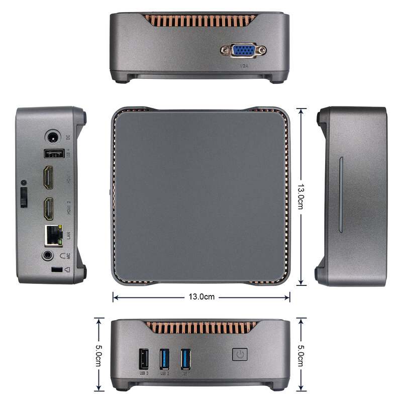 Mini PC GK3 Plus N5105 N5095 N95 N100 DDR4 SSD Win11 LAN VGA Dual HDMI Triple pantalla GK3V computadoras de escritorio WiFi Bluetooth 4,2
