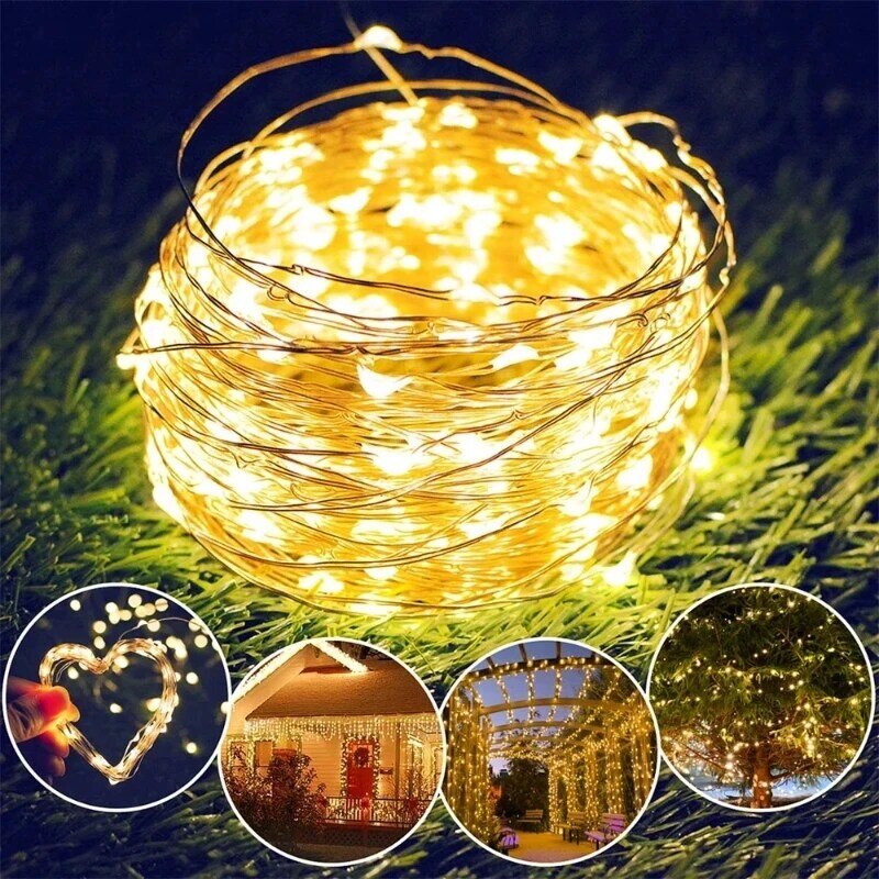 LED Fairy String Lights USB filo di rame Starry String Light Strip Lamp Holiday Lighting Room Wedding Christmas Party Decoration