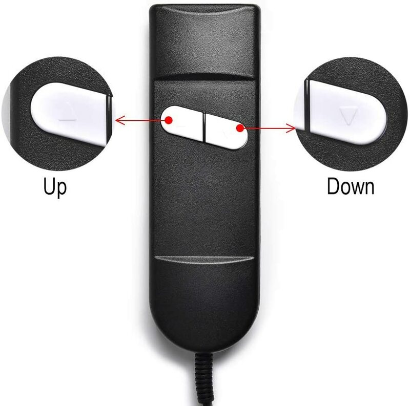 Controller di controllo manuale remoto a 2 pulsanti Suprlus con sostituzione della spina a 5 pin sedie di sollevamento reclinabili di alimentazione Okin Limoss Dewert fisse