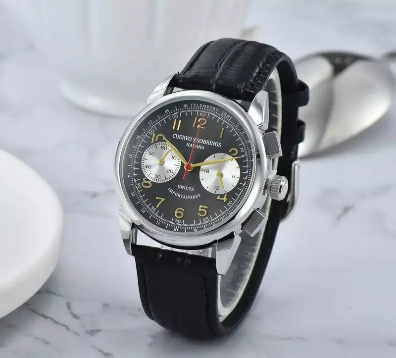 Cys-historiador Herren uhr multifunktion ale Luxus Chronograph Mode klassisches Leder armband wasserdichte Quarz Sport uhr