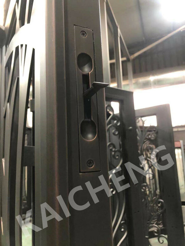 Puerta individual de hierro de alta calidad, diseño de puerta Simple, puerta de entrada de hierro
