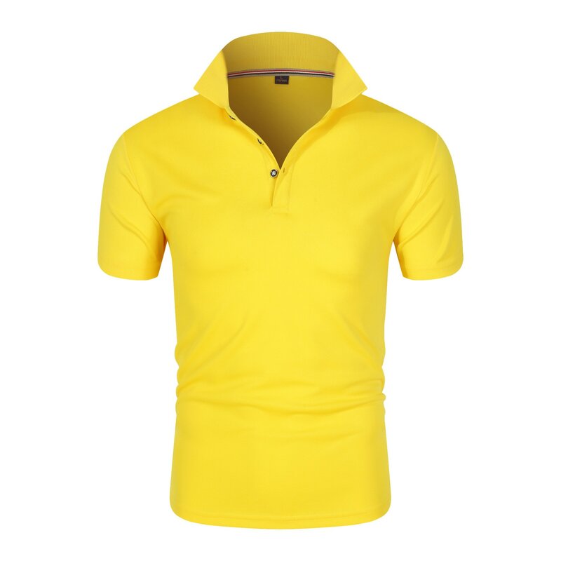 Мужская рубашка-поло с коротким рукавом, однотонная Повседневная рубашка-поло в стиле ретро, лето 2024