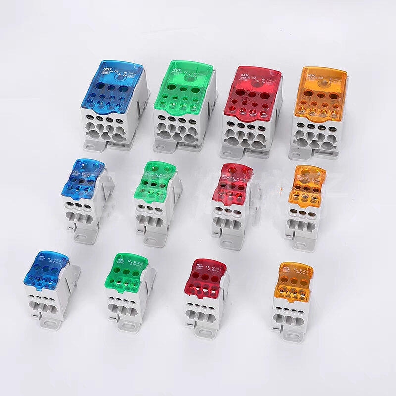 UKK80A 690V DIN Rail Terminal Block Split Junction Box One In Many Out Distribution Box High Current Electrical Wire Connector