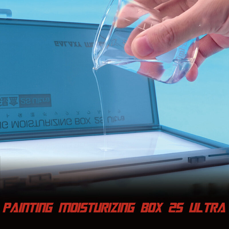 Lukisan stiker kotak pelembab palet berbasis air nampan basah untuk Model lukisan akrilik dilukis tangan alat DIY hobi