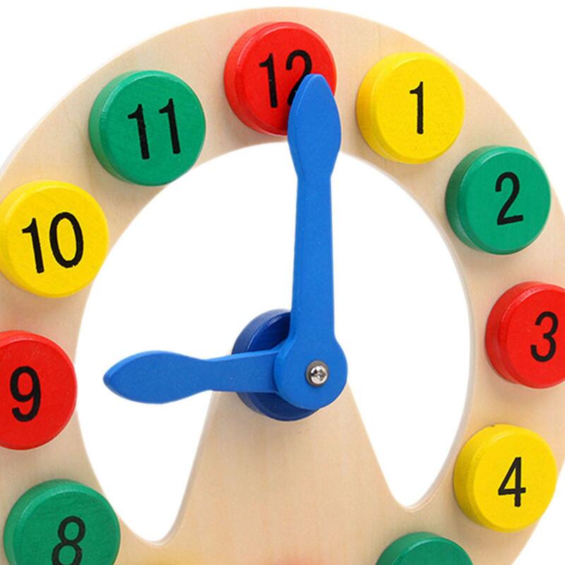 Bildungs uhr für Kinder Lehrmittel Stunden Zeit Aktivität Minuten Lern aktivitäten sensorisches Spielzeug Holzuhr Spielzeug Kinder