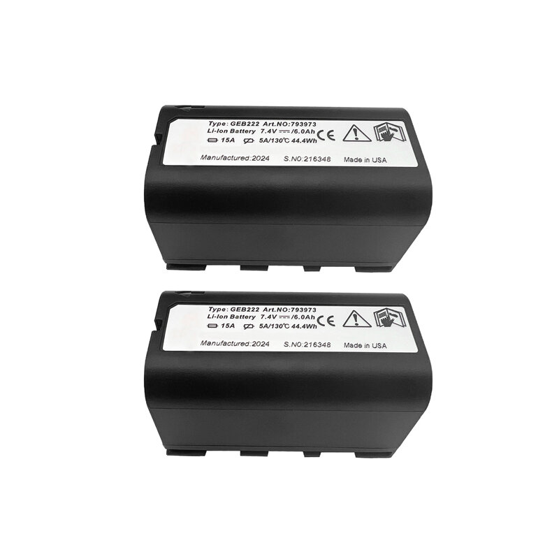 2PCS GEB222 Battery For Leica Total Station GPS System ATX1200 1230 Piper 100 200 Lases Survey Instruments Rechargeable Battery
