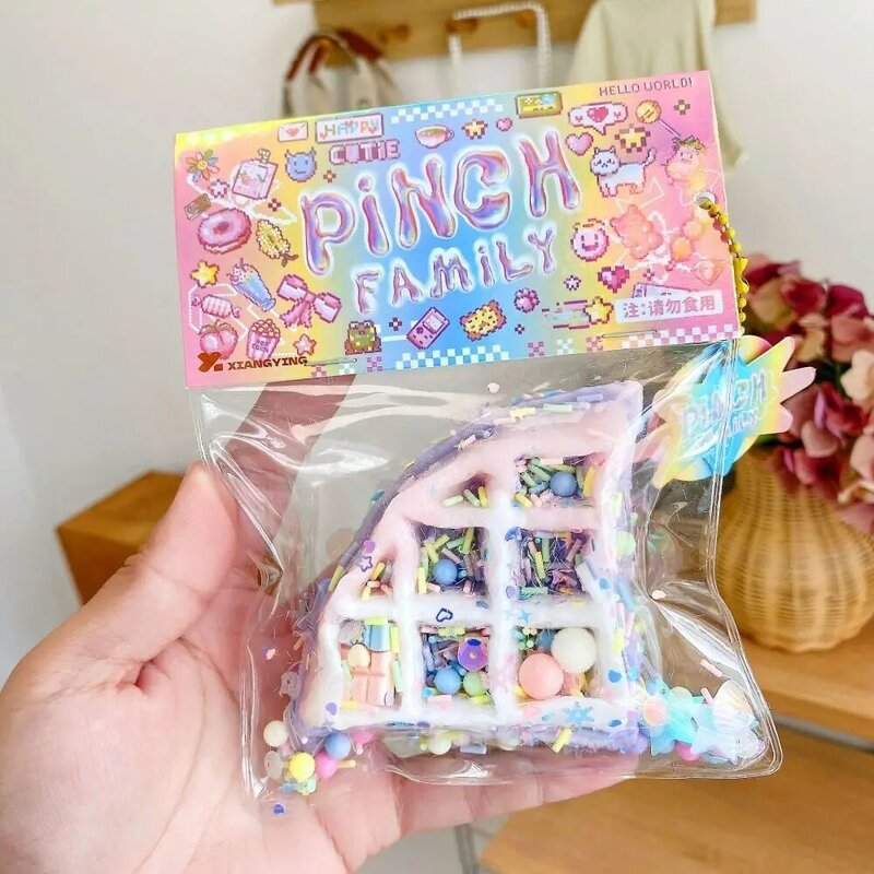 Bling Bling-Artificial Donuts Brinquedos, arco-íris bonito, comida falsa, bolas de estresse realistas, extravagante