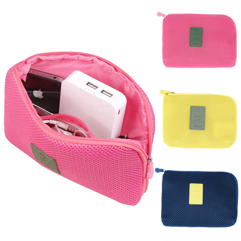 Travel Accessory Cable Bag Portable Digital USB Electronic Organizer Gadget Case Travel Cellphone Charge Mobile Charger Holder