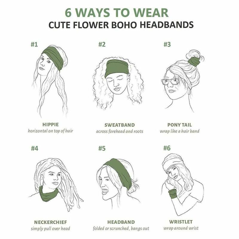 Bohemian Wide Cotton Stretch Headbands Elastic Turban Headwear Women Headwrap Bandage Hairbands Hair Accessories